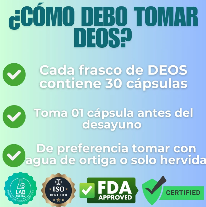 Cápsulas Desodorantes Naturales de Clorofila- DEOS